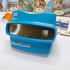 Vintage View-master Blue 3d Viewer W  Assorted Lot Reels Bible Animals Scenery 