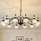 42 Inch Vintage Chandelier  12-light Crystal Chandeliers For Dining Room  