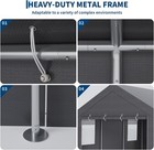 12 X 20ft Carport Canopy Heavy Duty Car Port With Windows Removable Sidewalls