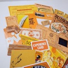 35 Pc Paper Pack Orange Ephemera Vintage Paper Ephemera Lot Tickets Labels S9