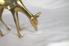 Vintage Pair Of Brass Deer Buck And Doe Large Figurines 8 1 2    6  Tall