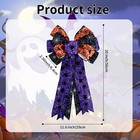 Halloween Burlap Bow - Purple Spider  20 Inch X 12 Inch  Perfect For Wreaths 