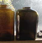 Open Pontil 1840s Olive Green New England Crude Dip Mold Blown Snuff Bottle