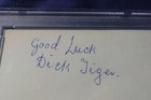 Dick Tiger Autographed 3x5 Card Professional Boxer Psa Slabbed Dec 1971