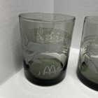 Set Of  4  Mcdonald   s Hawaii Smokey Grey Glasses By Libbey-rocks Style