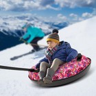 Heavy Duty Snow Tube Sled Handles 396 Lb Towable For Adults Kids Winter Sports