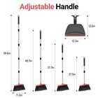 Setsail Broom And Step-on Dustpan Set Outdoor Angle For Black Red