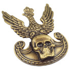 284 Ww2 Polish Army Cap Badge Eagle With Skull Poland