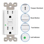 1pack 15amp Gfci Gfi Safety Outlet Receptacle W  Wall Plate Led Indicator Tr Wr