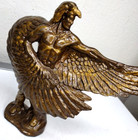 Vintage 1990 Provincial Mexico American Aztec Inca Warrior Eagle Wings Sculpture