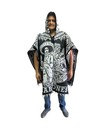 Mexican Poncho With Hood  Villa Y Zapata  Revolucion Mexicana  One Size  Black