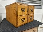 Antique Oak  4  Drawer Filing Cabinet 