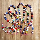 New- Handmade Glass Rondelles  Actual Beads Shown  4x 15  Strands  Jewelry Craft