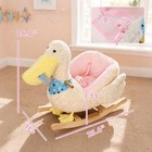 Qaba Pelican Baby Rocking Horse  Plush Stuffed Animal Rocker For Toddlers