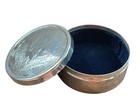 Art Deco Tiffany   Co Italy Sterling Silver Round Velvet Lined Trinket Pill Box