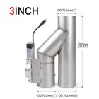 2pcs 3 electric Exhaust Downpipe Y-pipe Valve   One Controller Remote Kit
