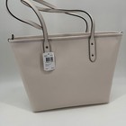 Coach F58846 City Zip Tote Im chalk Crossgrain Leather Shoulder Bag Nwt Msrp 295