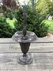Antique Barbour Silver Co Repousse Brides Bridal Basket With Handle Pattern 3733