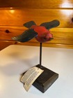 Will Kirkpatrick Carved Scarlet Tanager Bird Decoy Hand Painted Folk Art Audubon