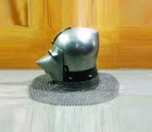 Battle Ready Armor Warrior Chain Mai Helmet Bascinet Pig Face Knight Helmet