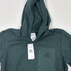 Adidas Men s Fleece Pullover Hoodie Hooded Sweatshirt With Zip Pocket Green S