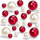 Water Beads-red Pearls white Pearls fake Diamonds acrylic Rock Shapes-christmas