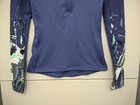 Nike Top Womens Xs Blu Pro Hyperwarm 1 2 Zip Pullover Mock Active Pattern Sleeve