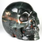 5 01  African Bloodstone Carved Crystal Skull  Realistic  Crystal Healing