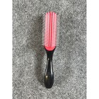 Vintage Denman D4 Styling Hair Brush 9 Row Black Red Made In Uk Never Used