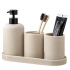 Modern Bathroom Accessories Set - 4 Pcs Soap Dispenser  Toothbrush Holder  Tumbl