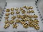  Lot Of Christmas Tree Reflectors For Lights Vintage Aluminum Tin Gold  32 