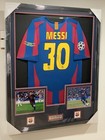 Lionel Messi Led Signed Framed Jersey Barcelona Beckett Coa Rookie