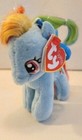 Ty Sparkle Rainbow Dash Clip 4 75  Mwmt  Rainbow Mane   Tail Plush