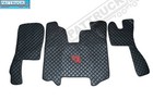 Eco Leather Floor Mats Set- Black  Fit Scania R Streamline  Automatic 2013-2017