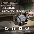 Master Corded Electric 6 Inch Bench Grinder W  0 33 Hp Induction Motor open Box 