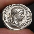 Sun God Denarius 219ad Ancient Roman Empire Silver Coin Emperor Elagabalus Rome