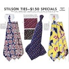 Vtg 1940s Stilson Men s Ties Advertising Display Sheet Color Print 8 5x11  2