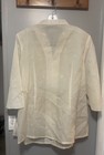 Rafaella Philippine Barong Tagalog Shear Ivory Size 4x Intricate Embroidery Nwt