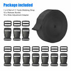 1 Inch 11 Yards Nylon Webbing Strap With 10pc Plastic Buckle   10pc Side Release