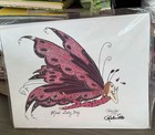 Miss Lady Bug Fairy Signed Print 11 X 8 5   Vintage