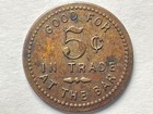 Central Hotel Pekin  Il Tazewell County Illinois 5c At Bar Saloon Trade Token