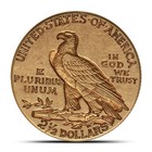 Pre-33  2 50 Indian Gold Quarter Eagle Coin  vf  Random Year