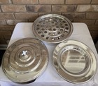 Broadman Supplies Communion Service Set 4 Pc Silver Tone Cross Tray Made Usa