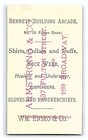 1879 Bennett Building Arcade 137 Fulton St  Ny Victorian Card Armstrong   Co 