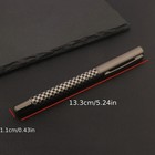 Luxury Metal Rollerball Pen Gray Grid Chessboard Office School Writing Pen