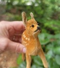 Vntg 1949-53 Steiff Us Zone Germany Button Id Deer Velvet Wool Plush German Toy