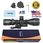 Sniper 3-9x32 Compact Rifle Scope Mil Dot Rgb Front Ao  w Picatinny Rings   Caps