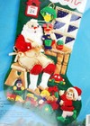 Bucilla Santa s Work Shop Felt Applique Christmas Stocking Kit 18  New