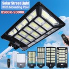 11000w Commercial Solar Street Light 9000k White Outdoor Dusk To Dawn Lamp pole