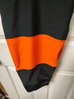 Adidas Nhl Pro Mic Hockey Socks Philadelphia Flyers Black Orange Mens Size Large
